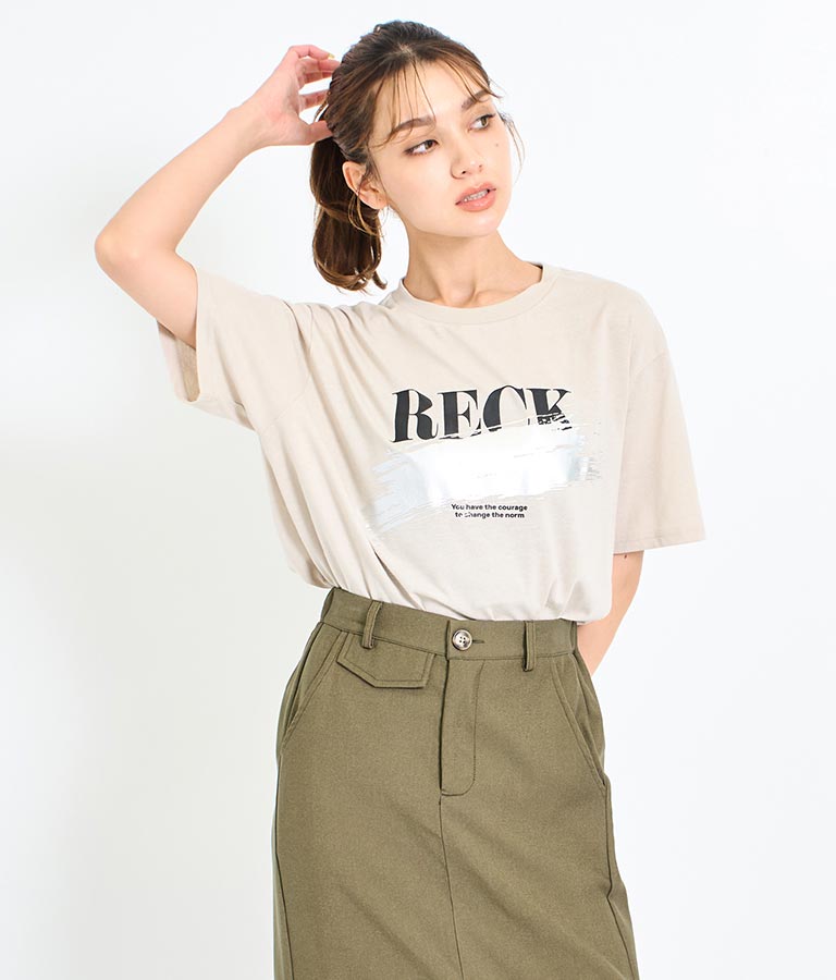 箔ペイント プリント Tシャツ 793-9171