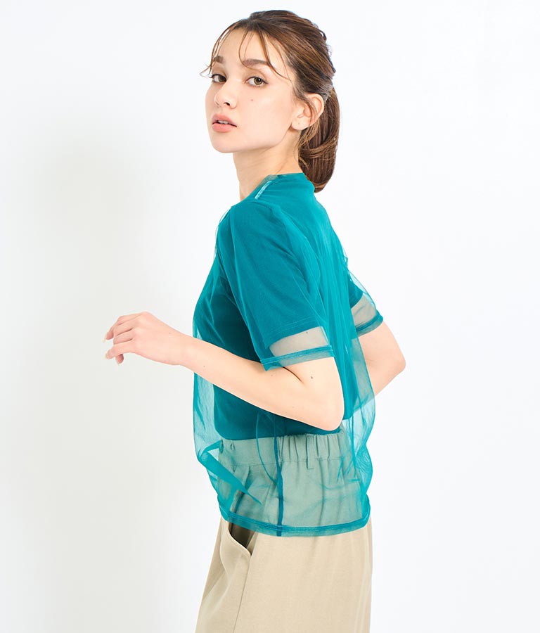 チュール × テレコ リブ Tシャツ セット 793-9170