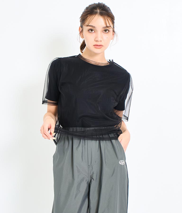 チュール × テレコ リブ Tシャツ セット 793-9170
