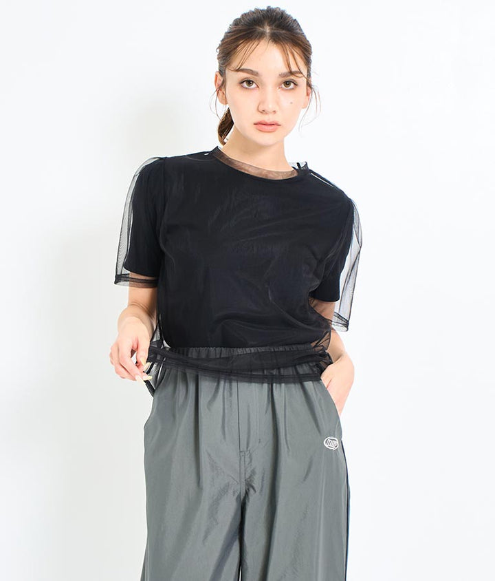 チュール × テレコ リブ Tシャツ セット 793-9170