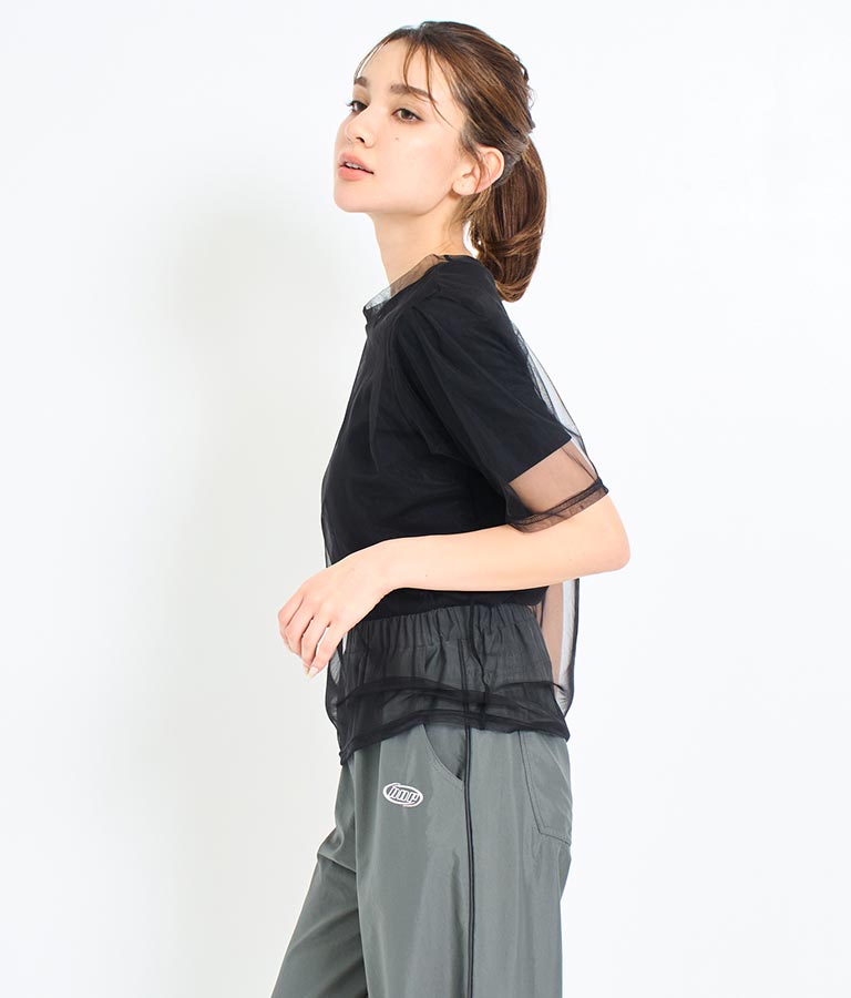 チュール × テレコ リブ Tシャツ セット 793-9170