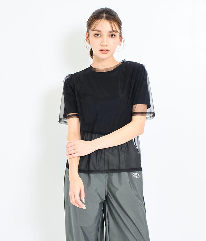 チュール × テレコ リブ Tシャツ セット 793-9170