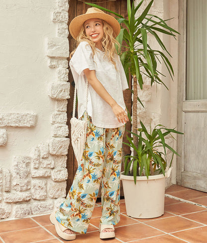 切替 ビッグ 無地 半袖 スラブ Tシャツ 853-5818