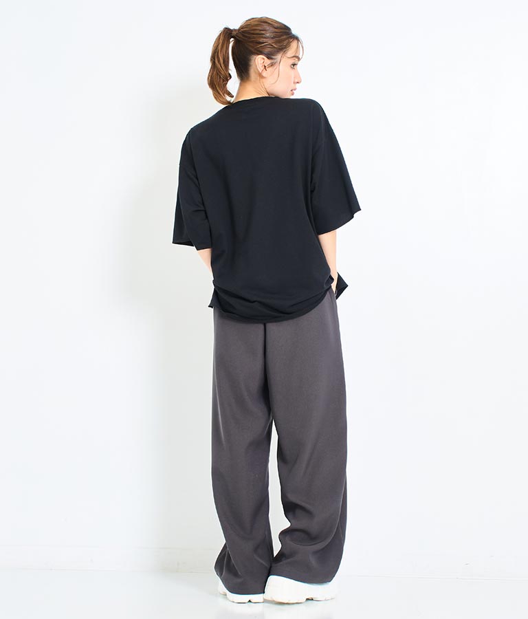 ウエスト ゴム スラックス パンツ 【セットアップ着用可】 152-5572