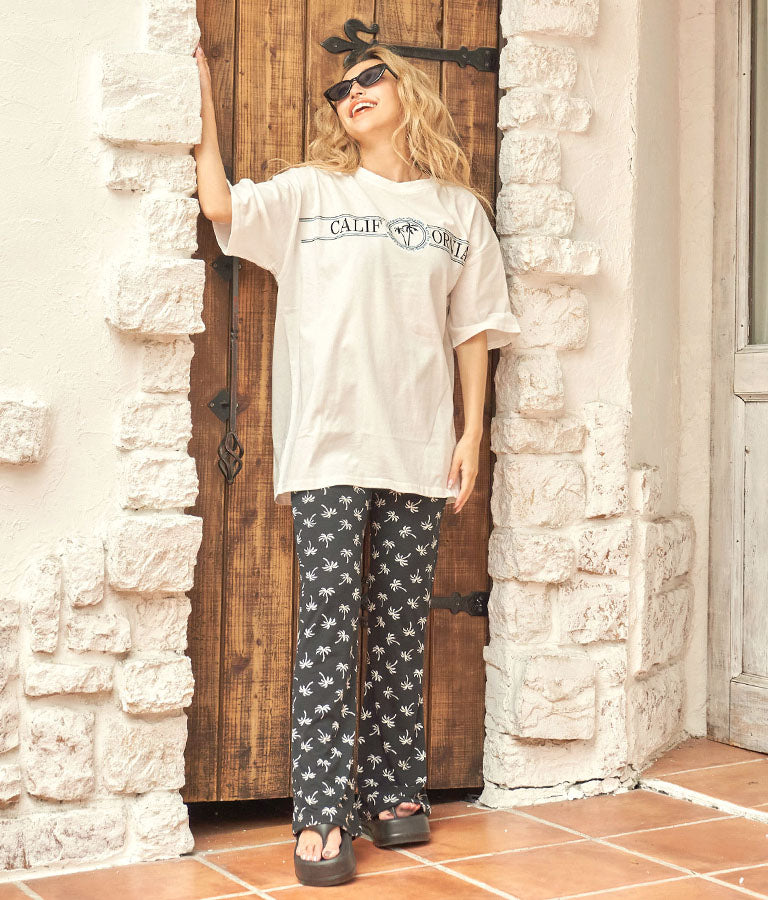 CALIFORNIA 刺繍 コットン ビッグ 半袖 Tシャツ 853-5867