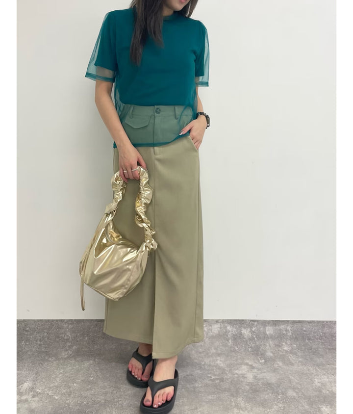 チュール × テレコ リブ Tシャツ セット 793-9170