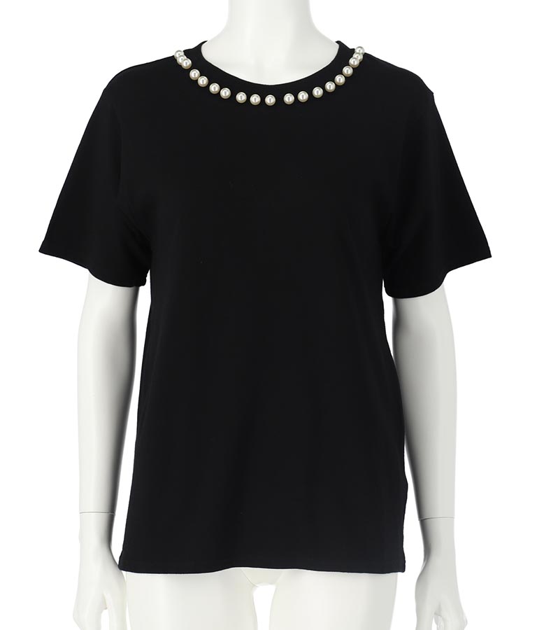 パール ネック Tシャツ 523-6846