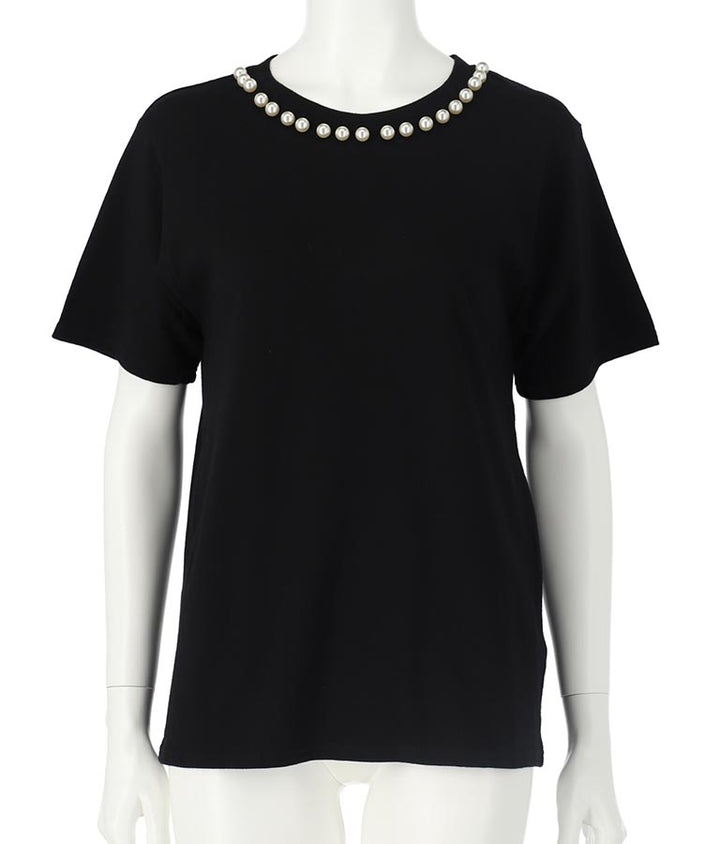 パール ネック Tシャツ 523-6846
