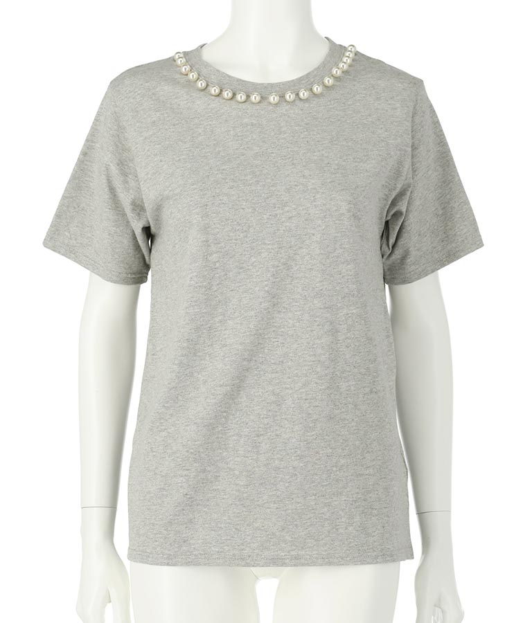 パール ネック Tシャツ 523-6846