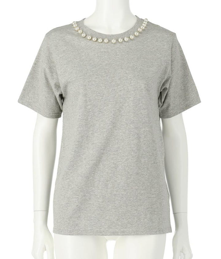 パール ネック Tシャツ 523-6846