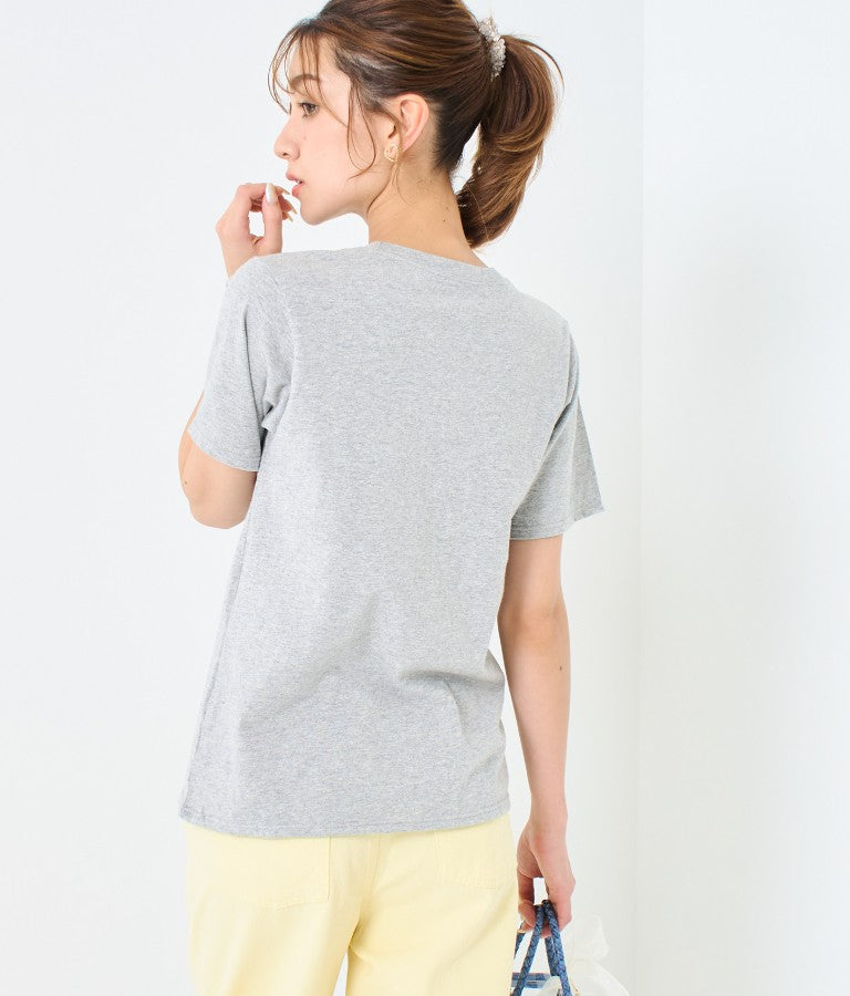 パール ネック Tシャツ 523-6846