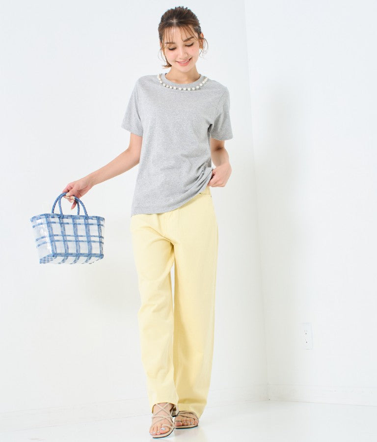 パール ネック Tシャツ 523-6846