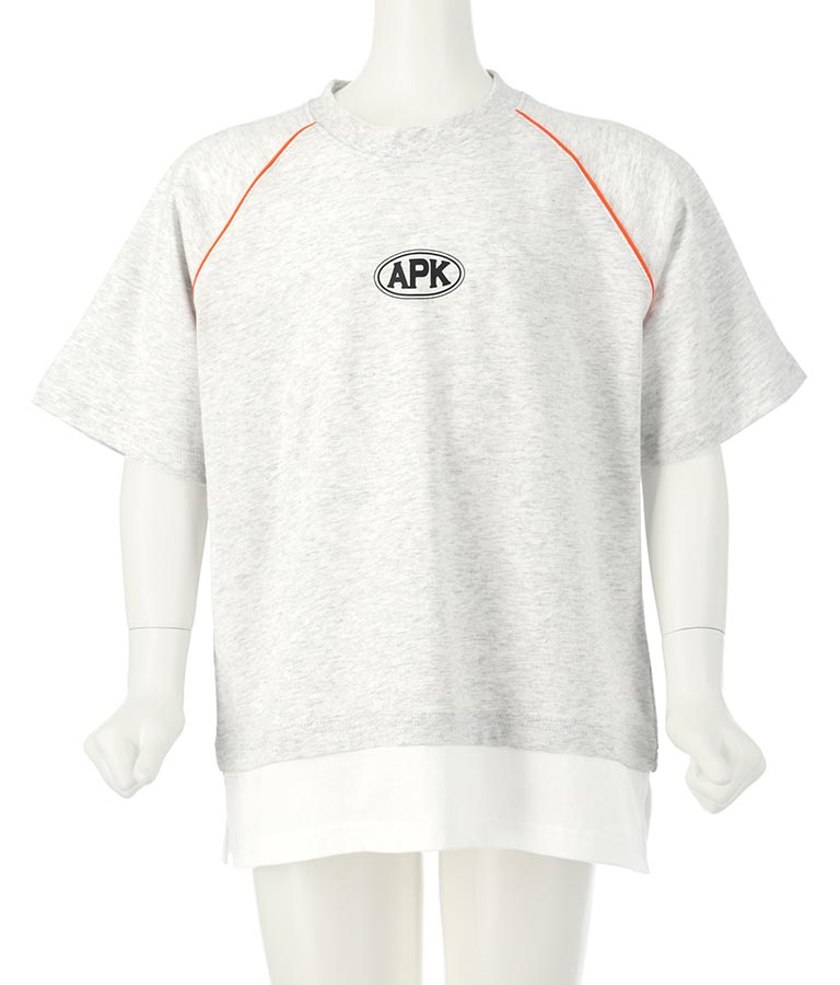 カラー パイピング ラグラン Tシャツ  【セットアップ着用可】 423-3312