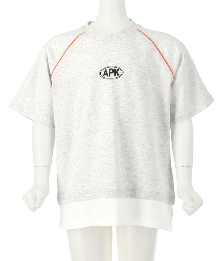 カラー パイピング ラグラン Tシャツ  【セットアップ着用可】 423-3312
