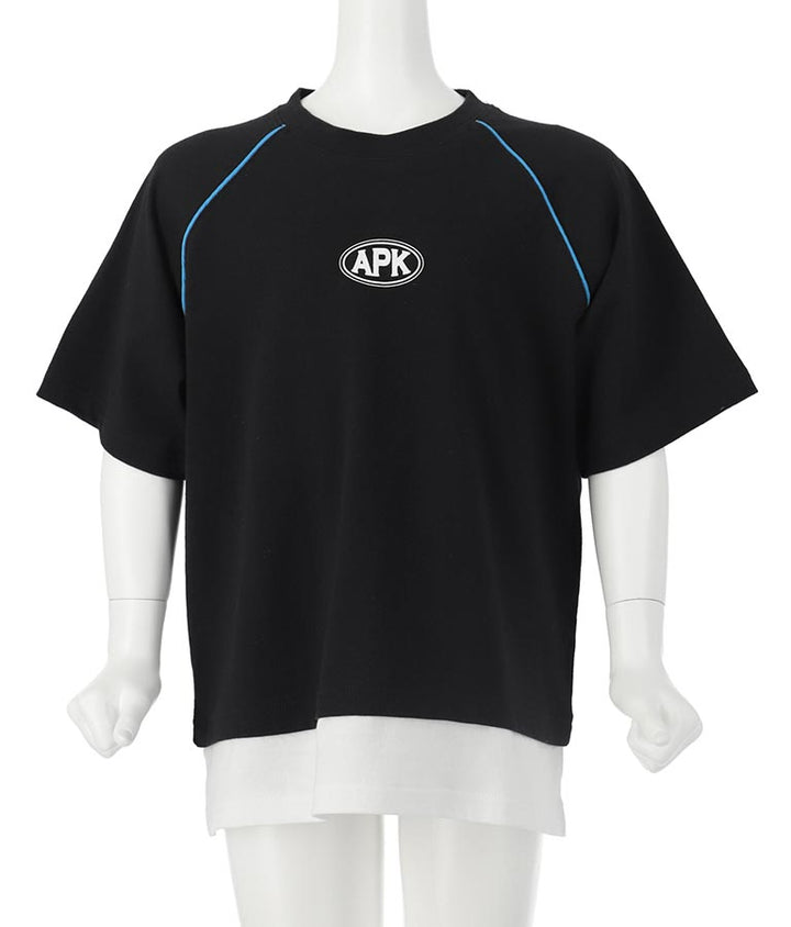 カラー パイピング ラグラン Tシャツ  【セットアップ着用可】 423-3312