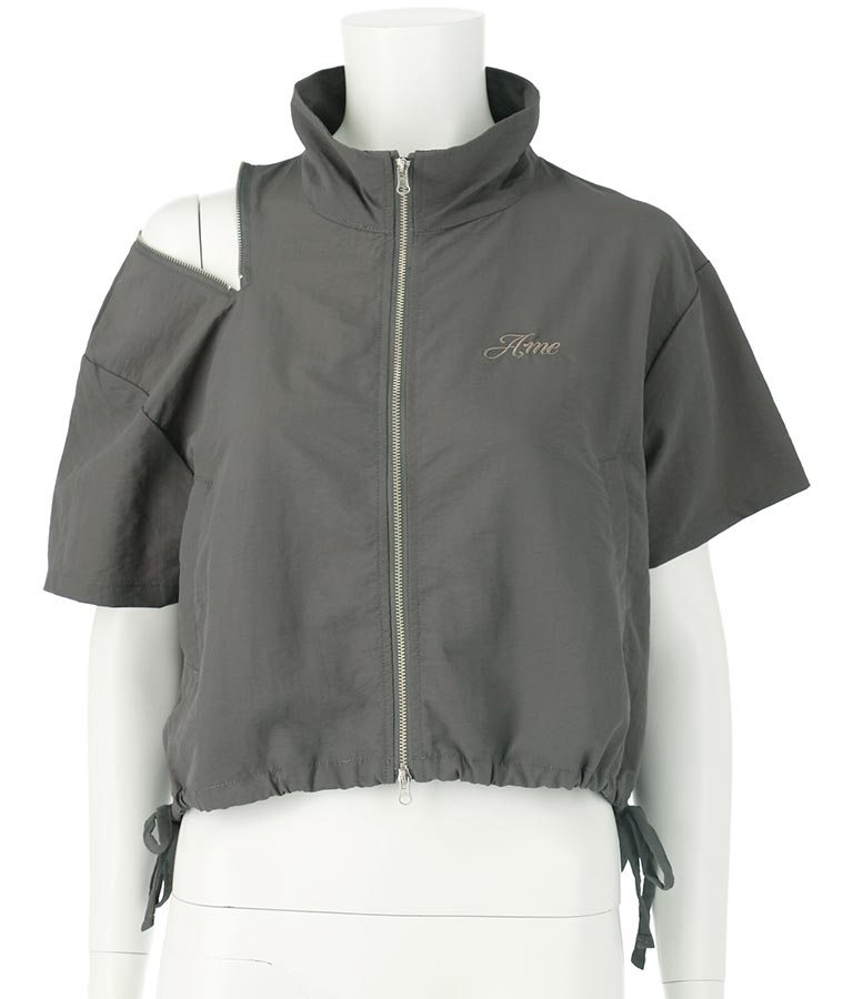 【ティーンズライン】肩 ジップ 付 ナイロン ブルゾン （M､Lサイズ展開） 【セットアップ着用可】 915-7538