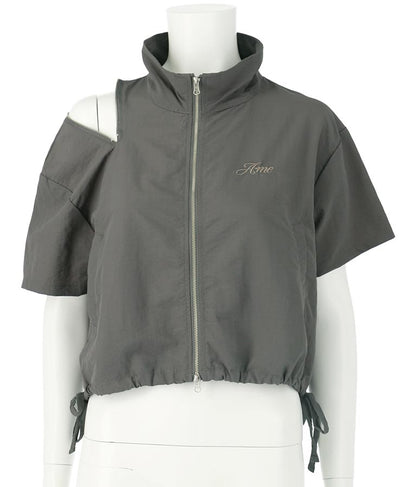 【ティーンズライン】肩 ジップ 付 ナイロン ブルゾン （M､Lサイズ展開） 【セットアップ着用可】 915-7538