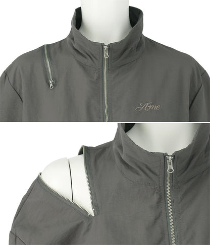 【ティーンズライン】肩 ジップ 付 ナイロン ブルゾン （M､Lサイズ展開） 【セットアップ着用可】 915-7538