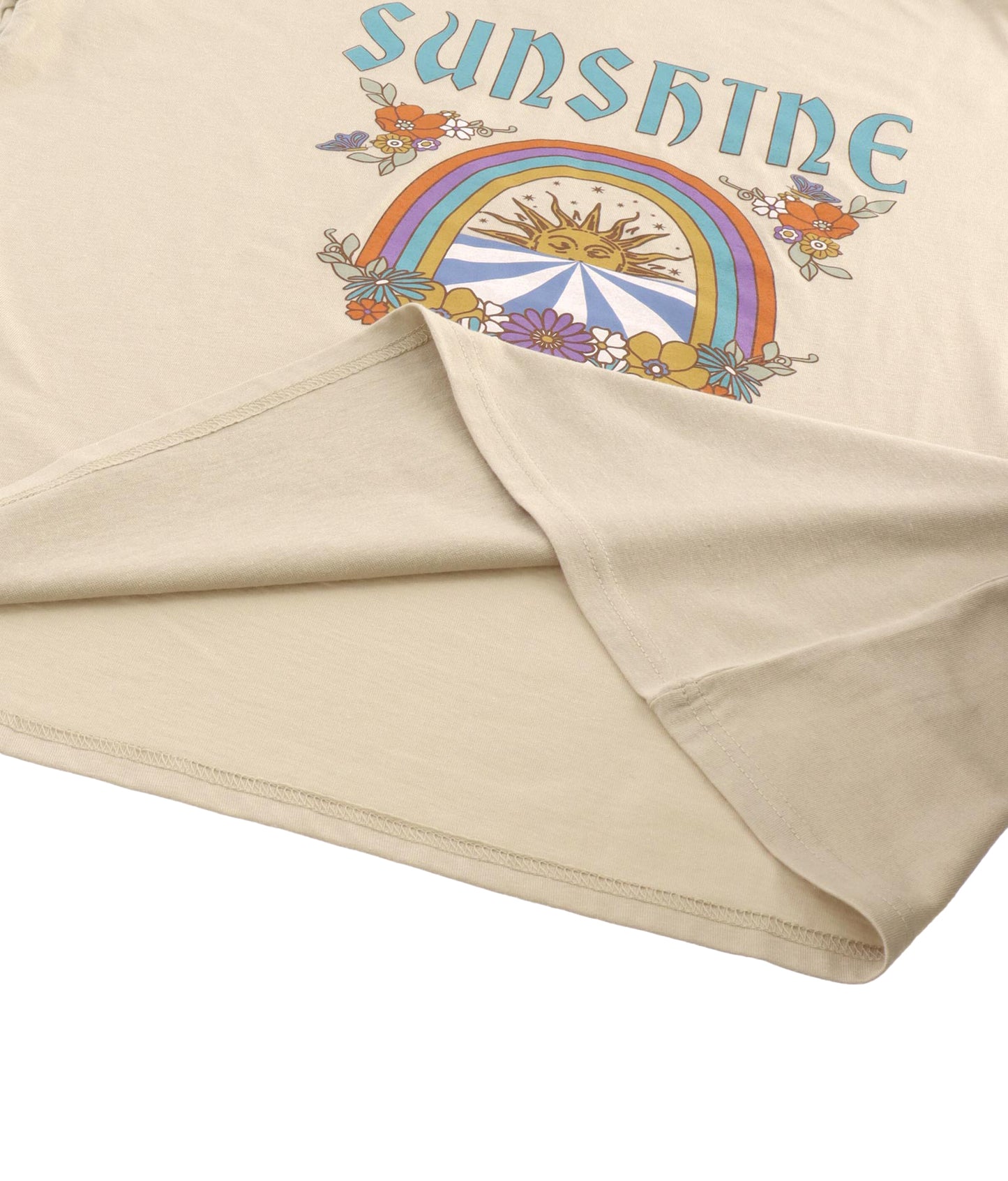 SUN&FLOWER プリント 半袖 ビッグ Tシャツ 853-5870