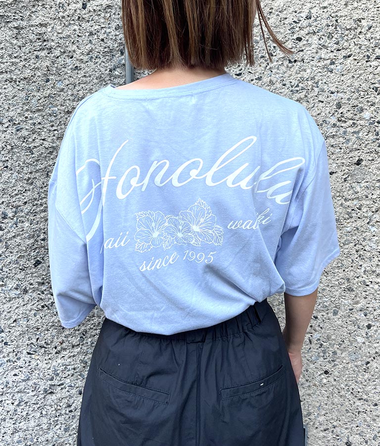ALOHA HONOLULU プリント ビッグ Tシャツ 853-5860