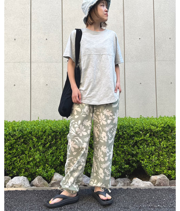 切替 ビッグ 無地 半袖 スラブ Tシャツ 853-5818