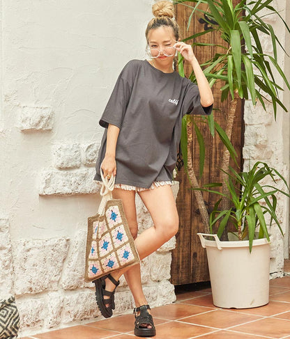 BUS フォトプリント ビッグ Tシャツ 853-5859