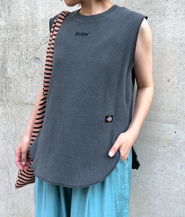 別注 DICKIES ワッフル ノースリーブ トップス 793-9078