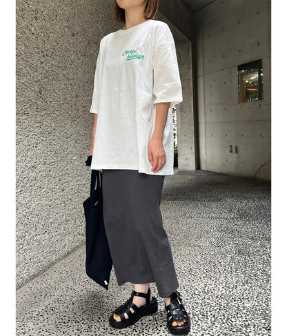 バック スリット リブ ロング スカート 852-5885