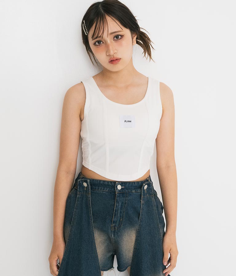 【ティーンズライン】カップ付 コルセット ビスチェ （M､Lサイズ展開） 913-7542
