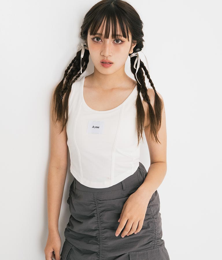 【ティーンズライン】カップ付 コルセット ビスチェ （M､Lサイズ展開） 913-7542