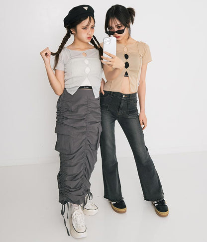 【ティーンズライン】2WAY シアー トップス （M､Lサイズ展開） 913-7548