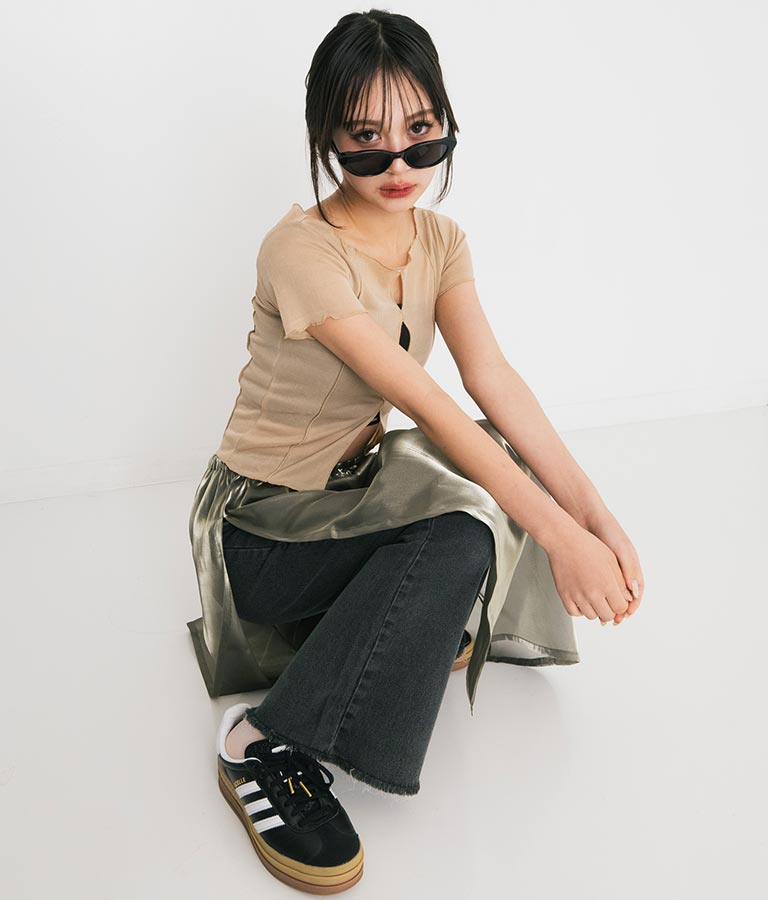 【ティーンズライン】2WAY シアー トップス （M､Lサイズ展開） 913-7548