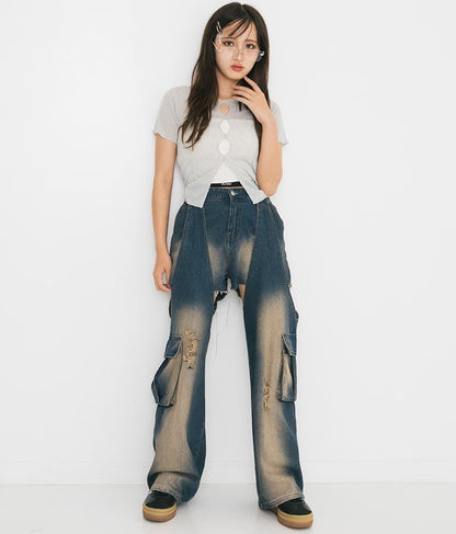 【ティーンズライン】2WAY シアー トップス （M､Lサイズ展開） 913-7548