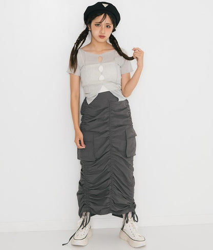 【ティーンズライン】2WAY シアー トップス （M､Lサイズ展開） 913-7548