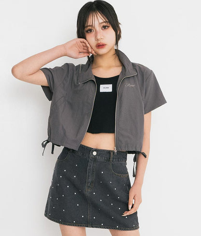 【ティーンズライン】肩 ジップ 付 ナイロン ブルゾン （M､Lサイズ展開） 【セットアップ着用可】 915-7538