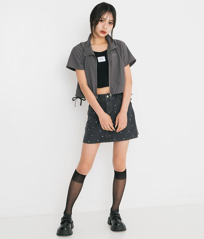 【ティーンズライン】肩 ジップ 付 ナイロン ブルゾン （M､Lサイズ展開） 【セットアップ着用可】 915-7538