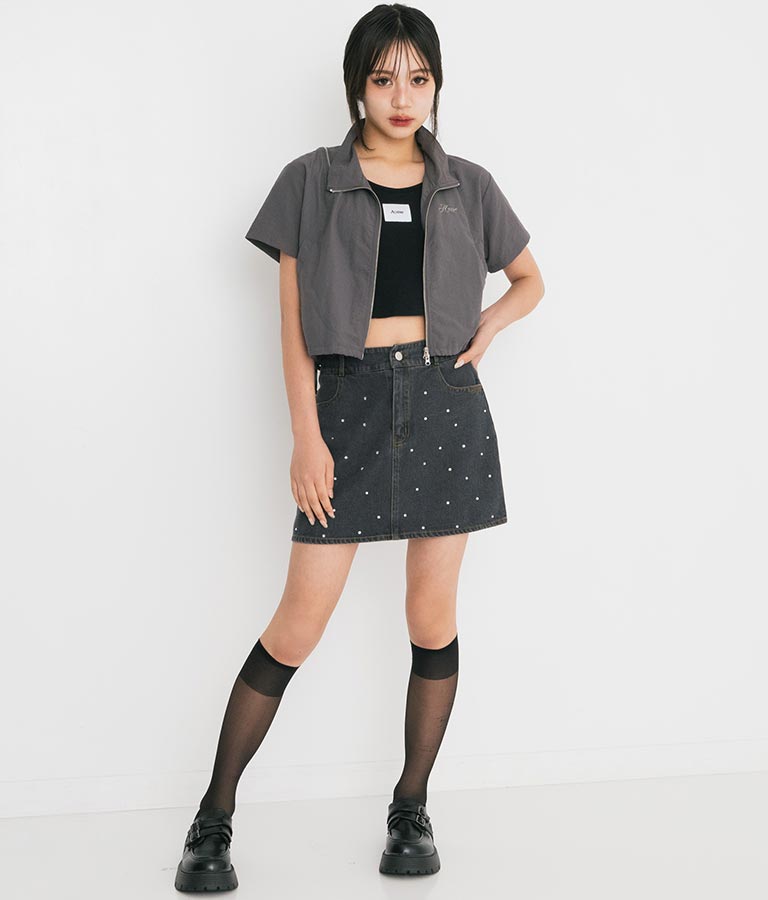 【ティーンズライン】肩 ジップ 付 ナイロン ブルゾン （M､Lサイズ展開） 【セットアップ着用可】 915-7538