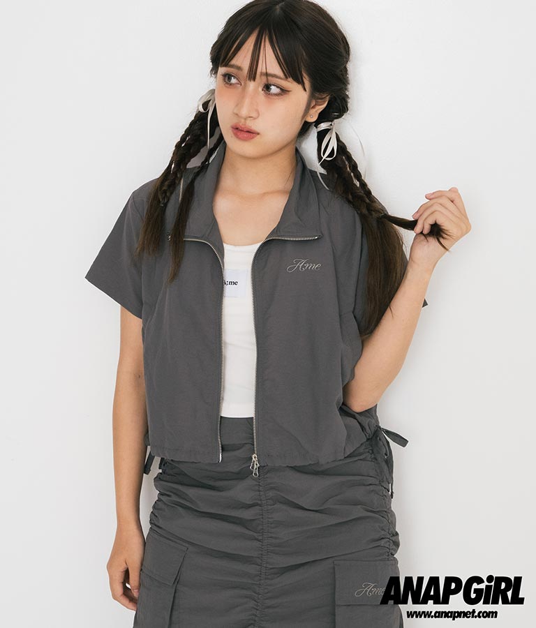 【ティーンズライン】肩 ジップ 付 ナイロン ブルゾン （M､Lサイズ展開） 【セットアップ着用可】 915-7538