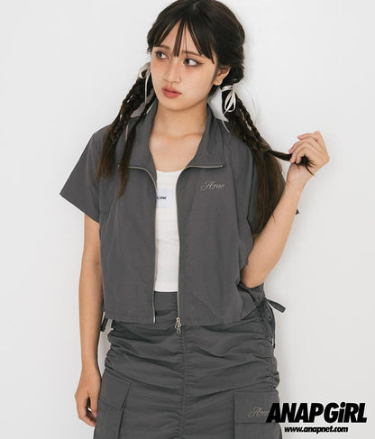 【ティーンズライン】肩 ジップ 付 ナイロン ブルゾン （M､Lサイズ展開） 【セットアップ着用可】 915-7538