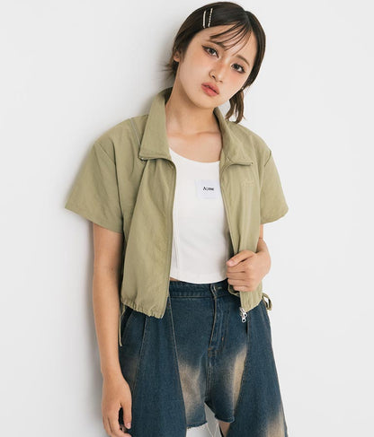 【ティーンズライン】肩 ジップ 付 ナイロン ブルゾン （M､Lサイズ展開） 【セットアップ着用可】 915-7538