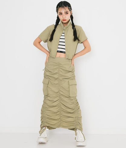 【ティーンズライン】肩 ジップ 付 ナイロン ブルゾン （M､Lサイズ展開） 【セットアップ着用可】 915-7538