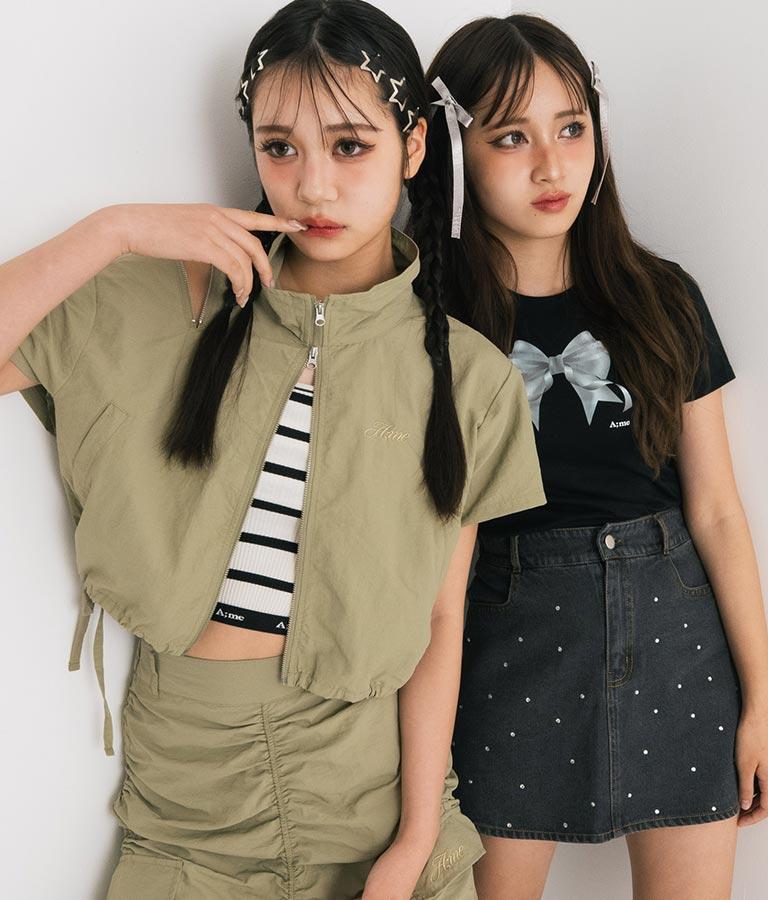 【ティーンズライン】肩 ジップ 付 ナイロン ブルゾン （M､Lサイズ展開） 【セットアップ着用可】 915-7538