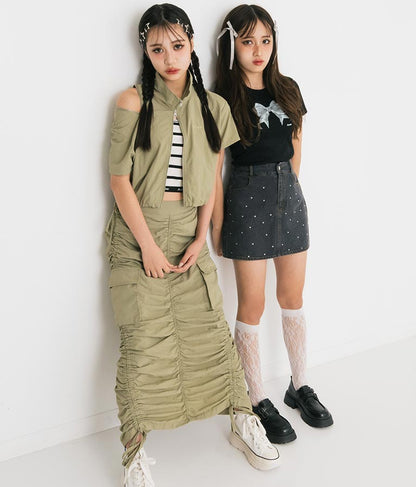 【ティーンズライン】肩 ジップ 付 ナイロン ブルゾン （M､Lサイズ展開） 【セットアップ着用可】 915-7538