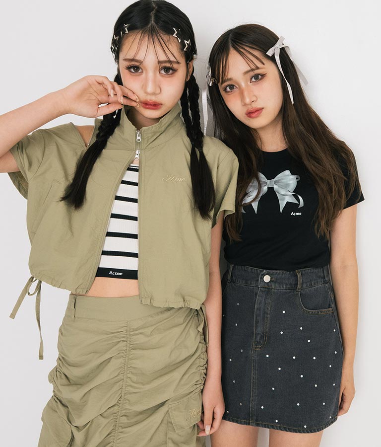 【ティーンズライン】肩 ジップ 付 ナイロン ブルゾン （M､Lサイズ展開） 【セットアップ着用可】 915-7538