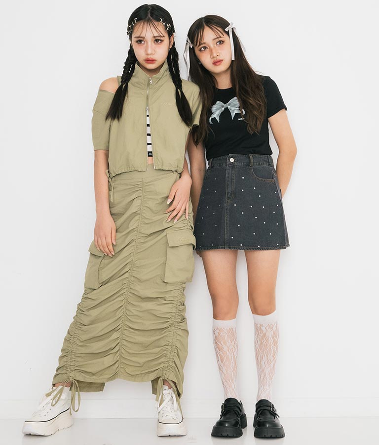 【ティーンズライン】肩 ジップ 付 ナイロン ブルゾン （M､Lサイズ展開） 【セットアップ着用可】 915-7538