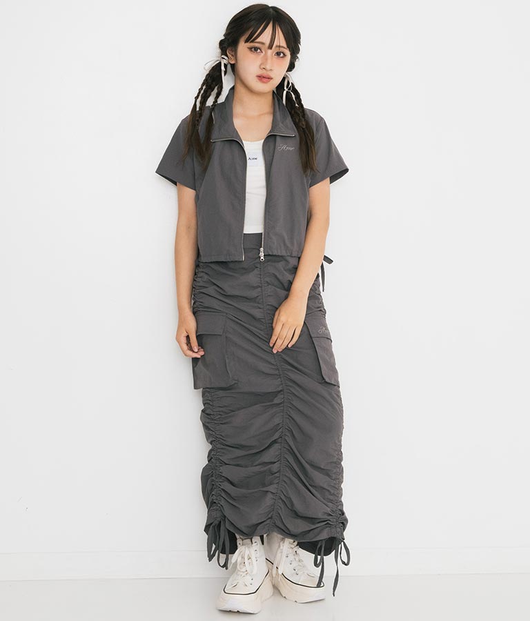 【ティーンズライン】肩 ジップ 付 ナイロン ブルゾン （M､Lサイズ展開） 【セットアップ着用可】 915-7538