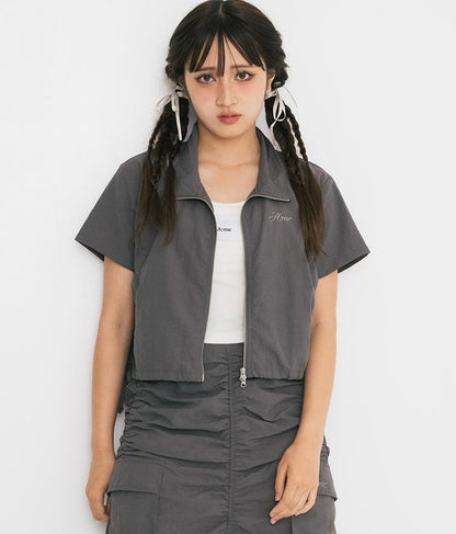 【ティーンズライン】肩 ジップ 付 ナイロン ブルゾン （M､Lサイズ展開） 【セットアップ着用可】 915-7538