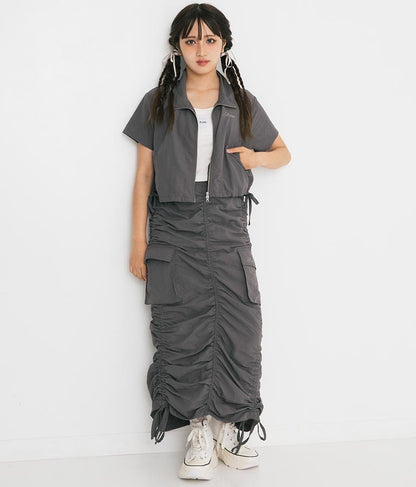 【ティーンズライン】肩 ジップ 付 ナイロン ブルゾン （M､Lサイズ展開） 【セットアップ着用可】 915-7538