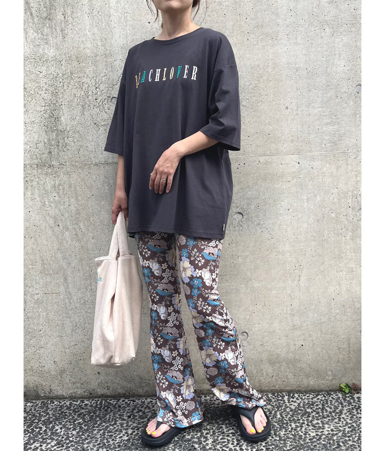 カラフル刺繍 ハートポイント コットン ビッグ Tシャツ 853-5862