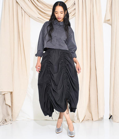 タフタ ドローストリング スカート 361-9492